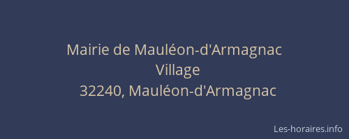 Mairie de Mauléon-d'Armagnac