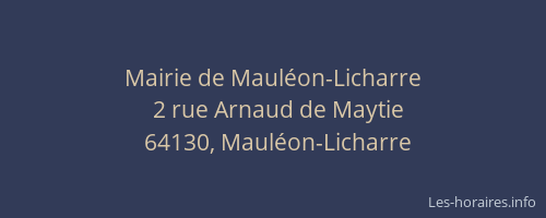 Mairie de Mauléon-Licharre