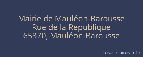 Mairie de Mauléon-Barousse