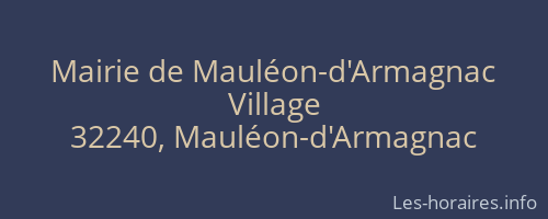 Mairie de Mauléon-d'Armagnac