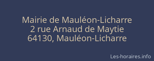 Mairie de Mauléon-Licharre