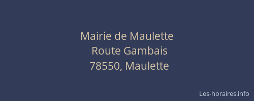 Mairie de Maulette