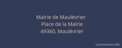 Mairie de Maulévrier