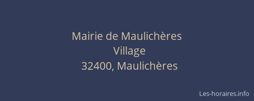 Mairie de Maulichères