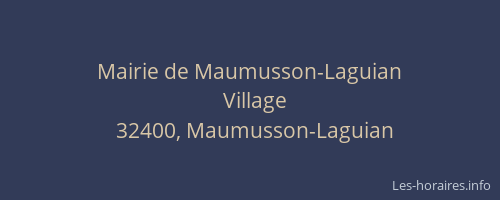 Mairie de Maumusson-Laguian