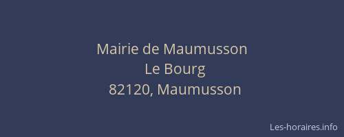 Mairie de Maumusson