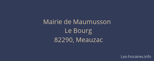 Mairie de Maumusson