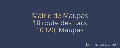 Mairie de Maupas