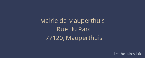 Mairie de Mauperthuis