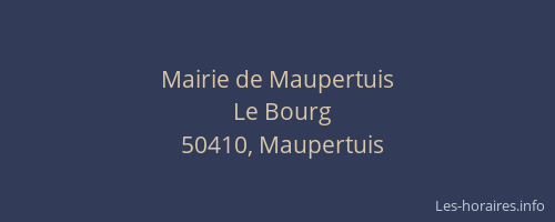 Mairie de Maupertuis