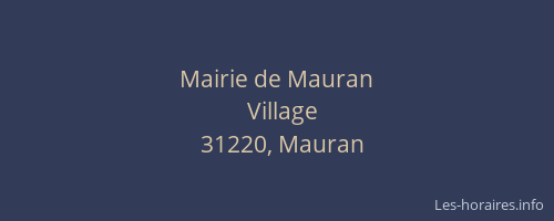 Mairie de Mauran