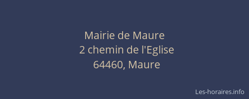 Mairie de Maure
