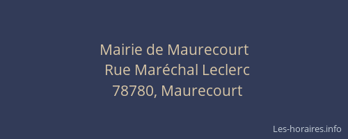 Mairie de Maurecourt
