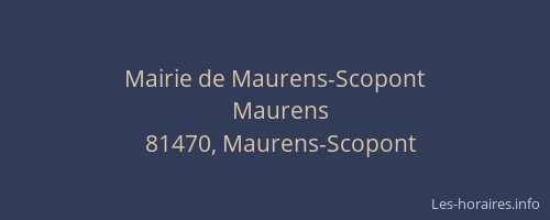 Mairie de Maurens-Scopont