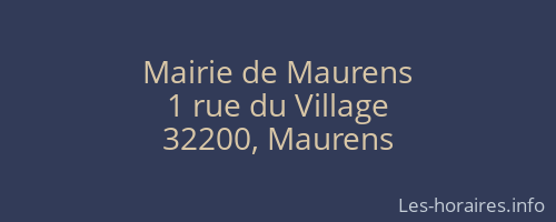Mairie de Maurens
