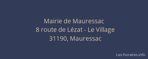 Mairie de Mauressac