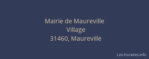 Mairie de Maureville