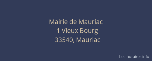 Mairie de Mauriac