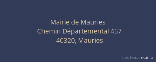Mairie de Mauries