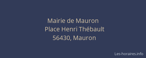 Mairie de Mauron
