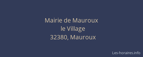 Mairie de Mauroux