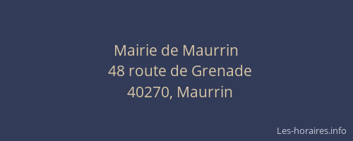 Mairie de Maurrin