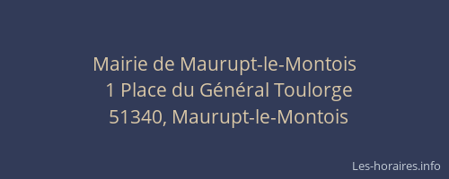 Mairie de Maurupt-le-Montois