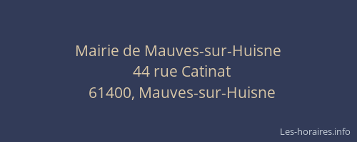 Mairie de Mauves-sur-Huisne