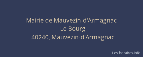 Mairie de Mauvezin-d'Armagnac
