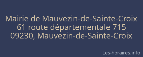 Mairie de Mauvezin-de-Sainte-Croix