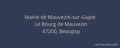 Mairie de Mauvezin-sur-Gupie