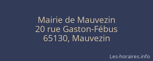 Mairie de Mauvezin