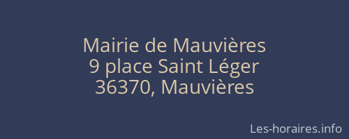 Mairie de Mauvières