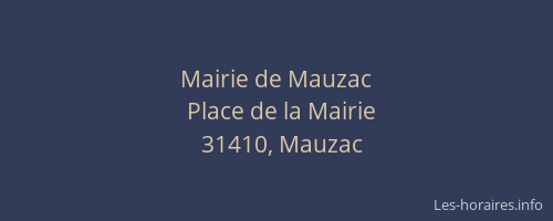 Mairie de Mauzac