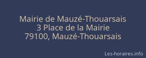 Mairie de Mauzé-Thouarsais
