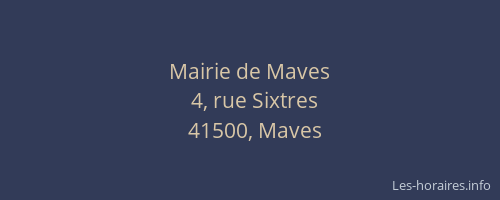 Mairie de Maves