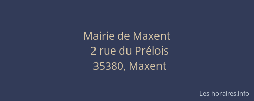 Mairie de Maxent