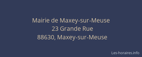 Mairie de Maxey-sur-Meuse