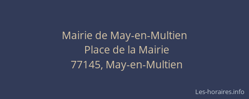 Mairie de May-en-Multien