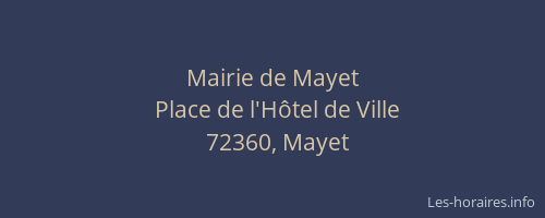 Mairie de Mayet