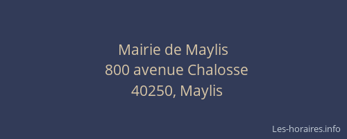 Mairie de Maylis