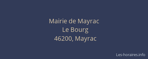 Mairie de Mayrac
