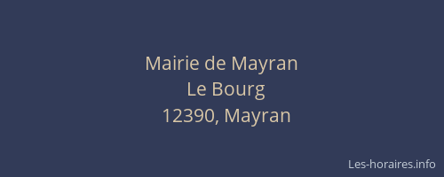 Mairie de Mayran