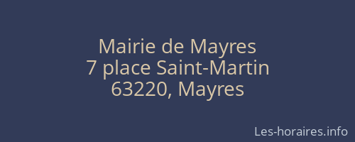 Mairie de Mayres