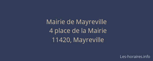 Mairie de Mayreville