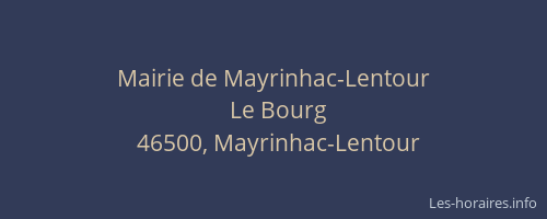 Mairie de Mayrinhac-Lentour