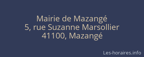 Mairie de Mazangé
