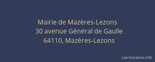 Mairie de Mazères-Lezons