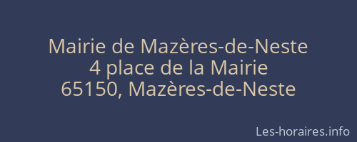 Mairie de Mazères-de-Neste