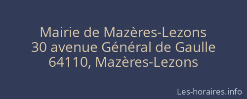Mairie de Mazères-Lezons